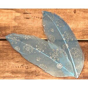 ArtMinds BLUE SNOWFLAKE Stenciled Feathers 3 PACKS 279692 HOLIDAY